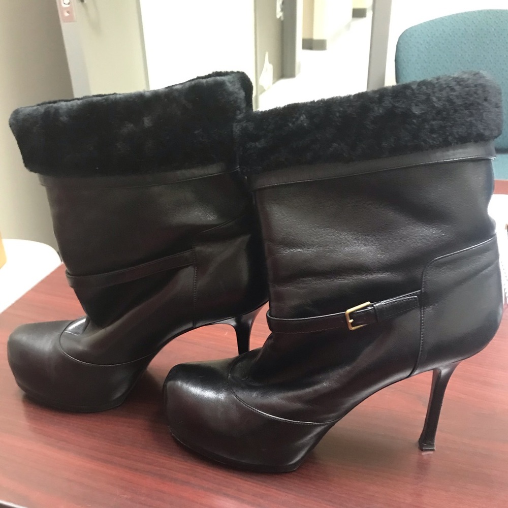 Yves Saint Laurent black ankle boots